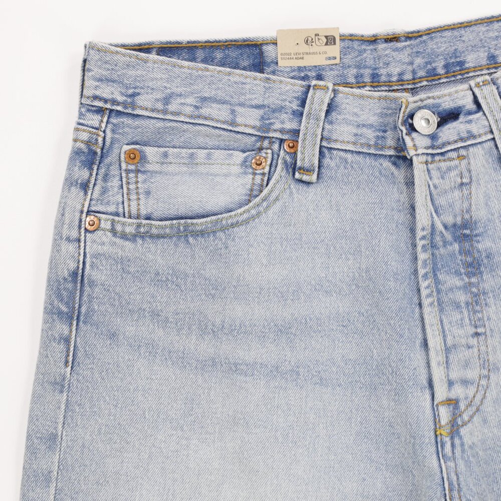 Levi's 501 Men's Original Fit Hemmed 9" Denim Button Fly Shorts Light Blue 31X9 - Picture 3 of 10